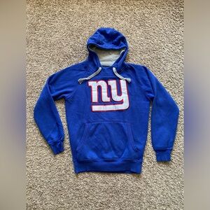 NFL Antigua New York Giants Embroidery Royal Victory Pullover Hoodie Men's SMALL